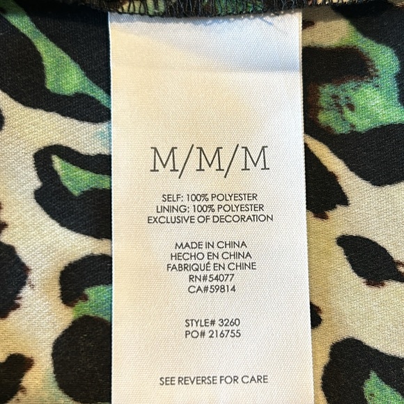 Cabi - Jungle Top Cheetah Leopard Tank Blouse Green M - Picture 8 of 9